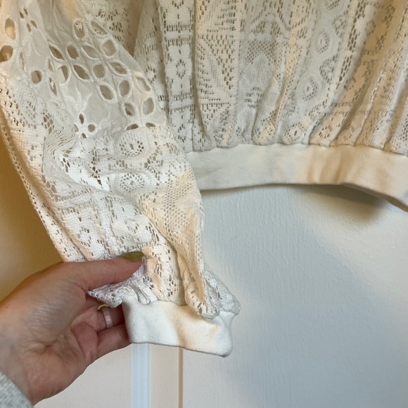 Anthropologie Pilcro cut work bubble sleeve blouse - Picture 10 of 11